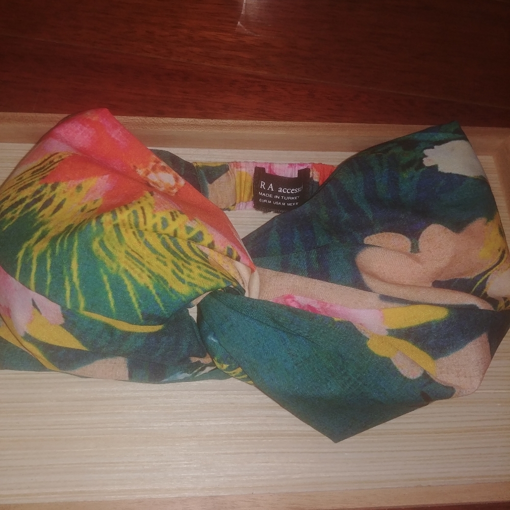 Zara accessories turban headband floral M